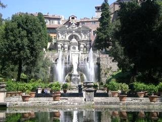 Городок Тиволи под Римом - образец фонтанного ландшафта